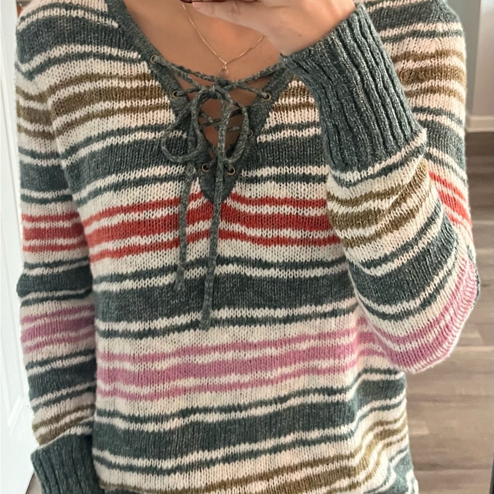 Natural Reflections Multicolor Striped Hoodie
